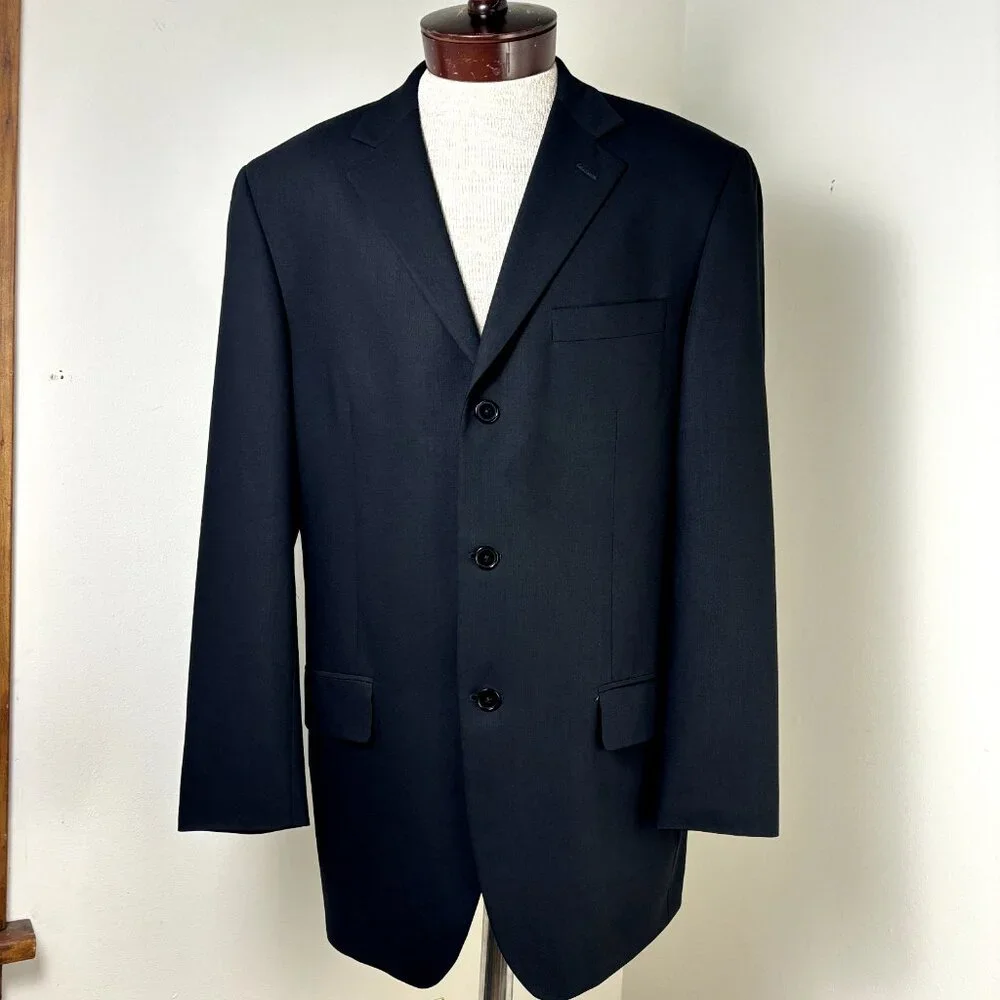 ULTIMO Uomo Men's Suit 42L Black Wool 2-Piece: Blazer & Dress Pants 36x31 Canada